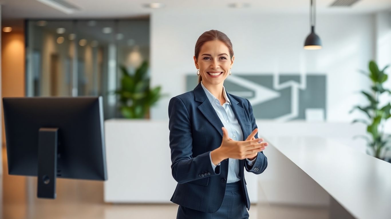 Lawyer using virtual receptionist services.