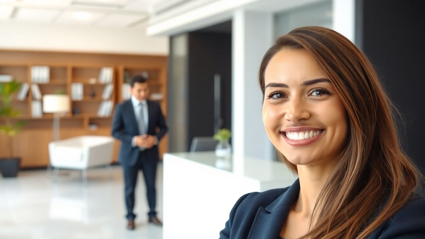 Law firm virtual receptionist assisting clients and lawyers.