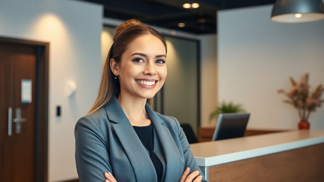 Law firm virtual receptionist assisting a client.