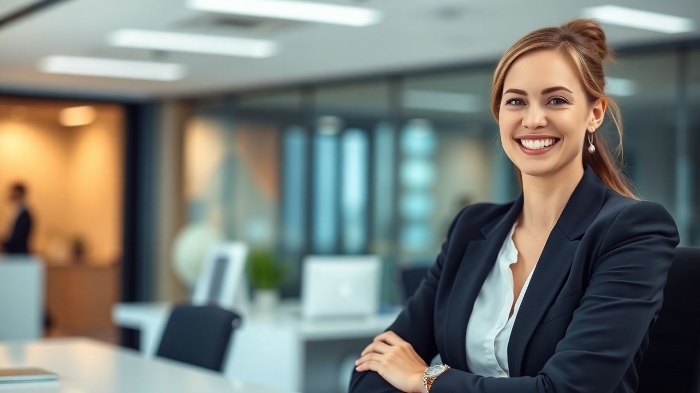 Professional virtual receptionist assisting a business.