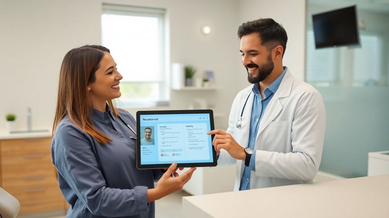 Dental office with virtual receptionist technology