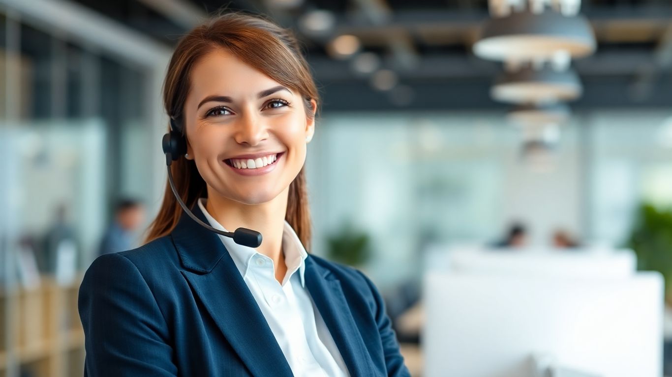 Davinci Virtual receptionist assisting a business professional.