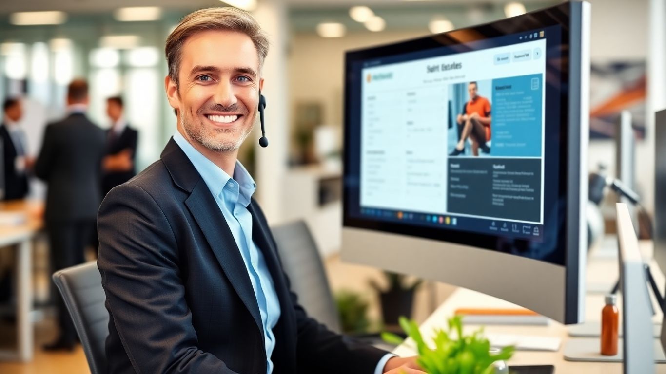 Realtor using virtual receptionist for client service.