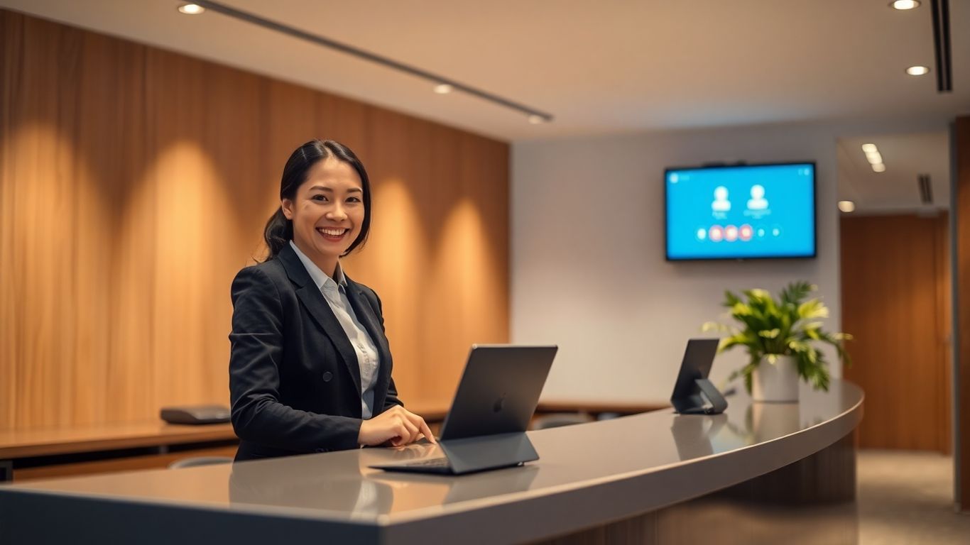 AI receptionist handling calls with shareable links.