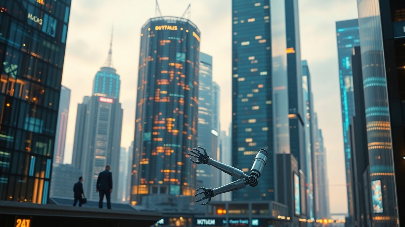 AI automation in a modern business setting.