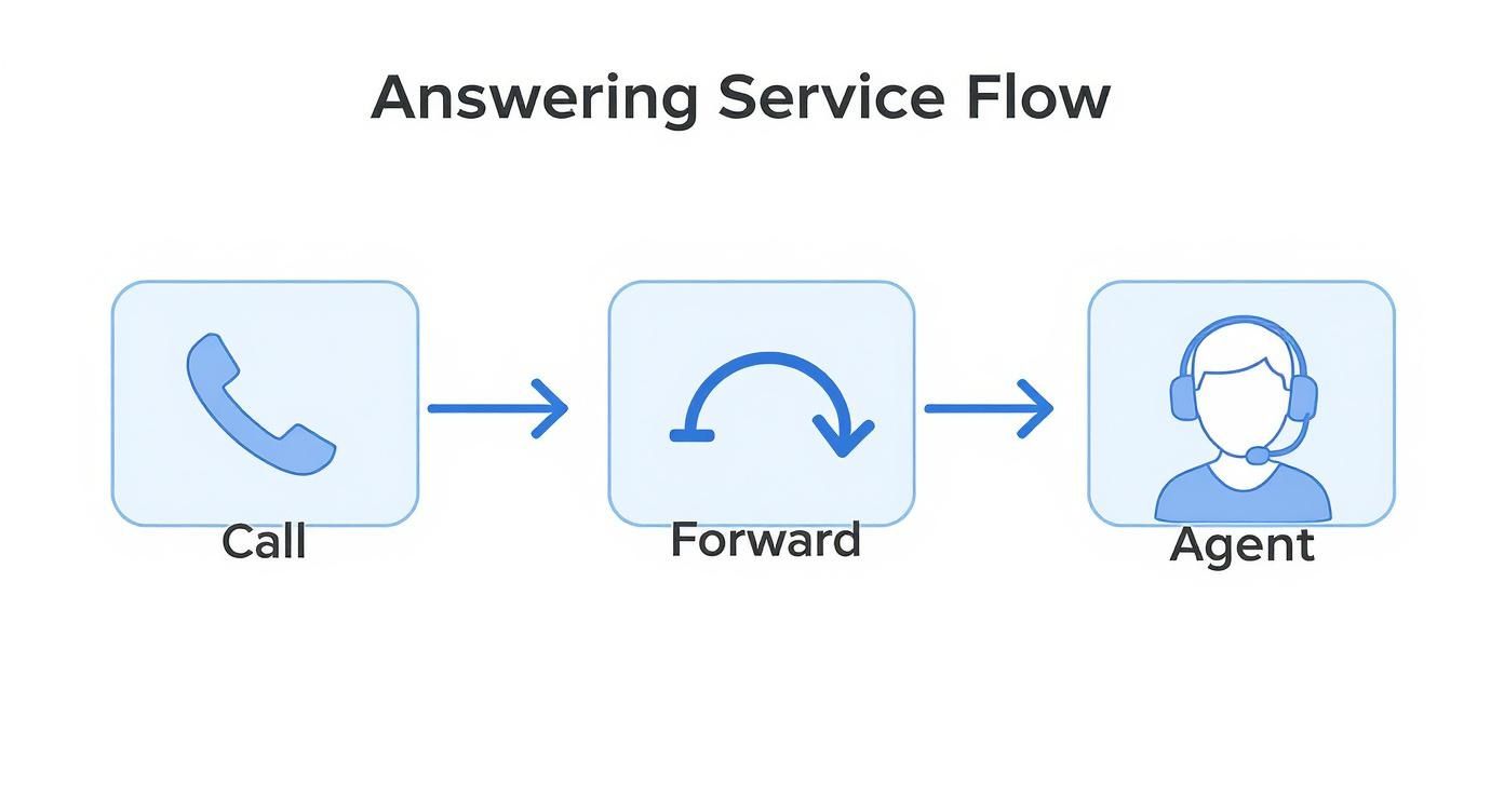 Infographic about call answering service for small business