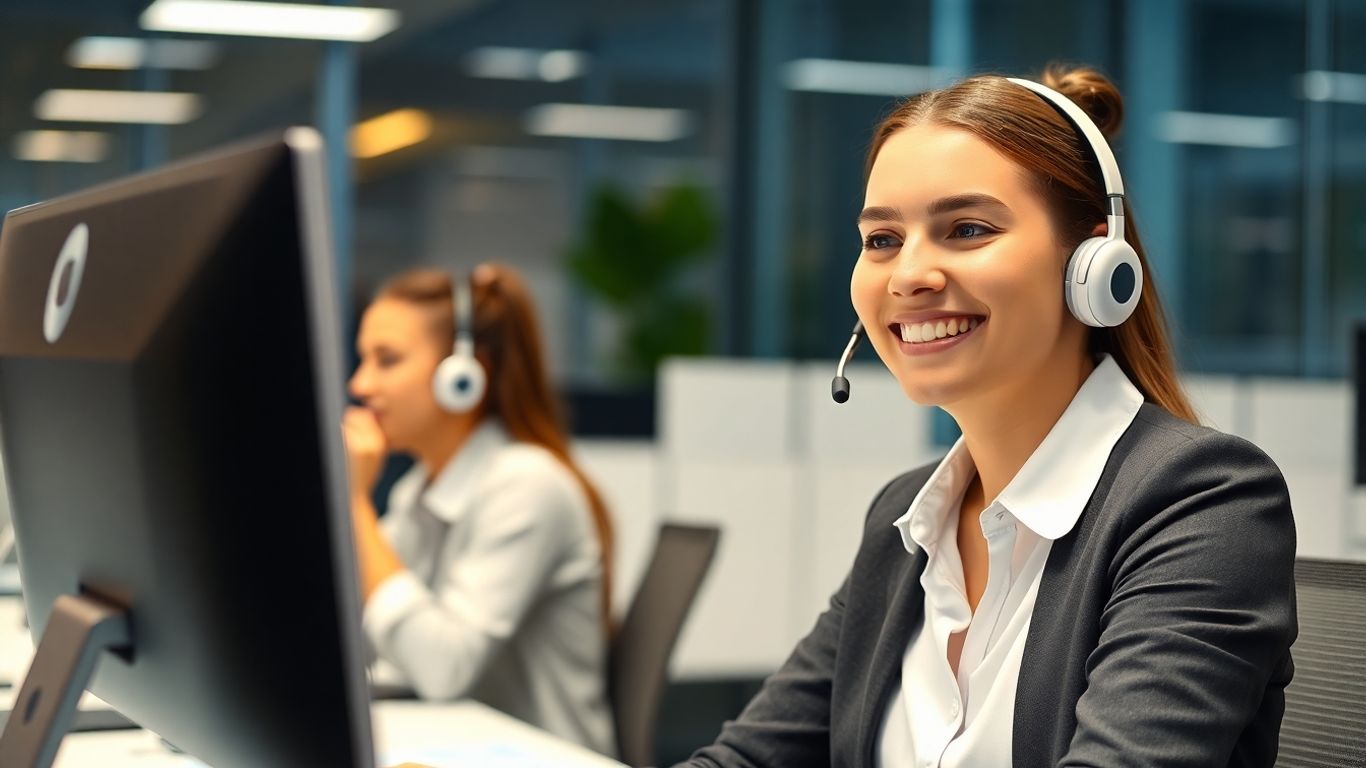 Call center agents scheduling appointments efficiently.