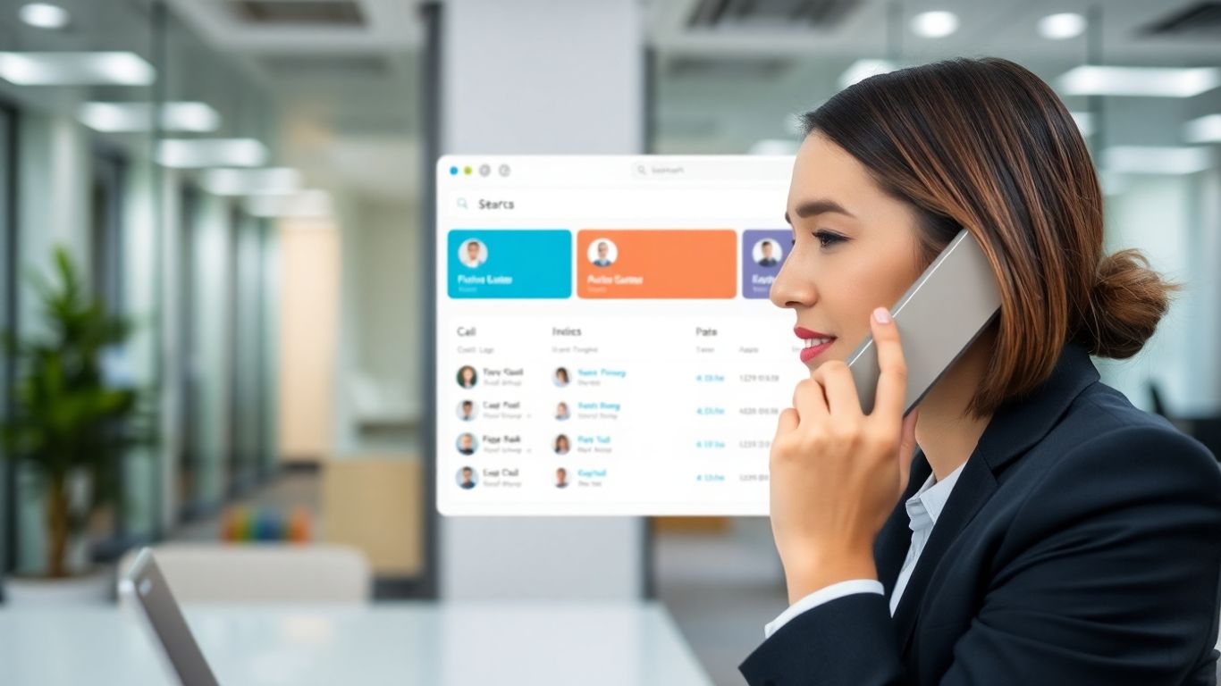 Call center agent setting appointments with sales engagement software.