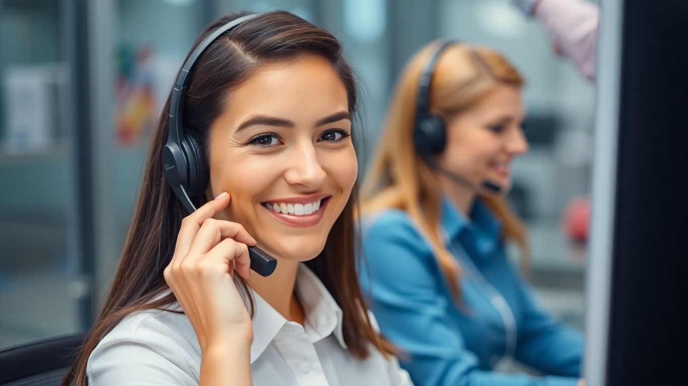 Call center agent building trust with a prospect.