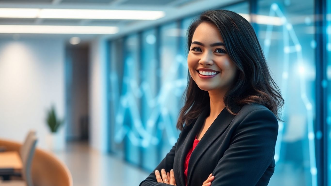 Business receptionist with AI enhancements.