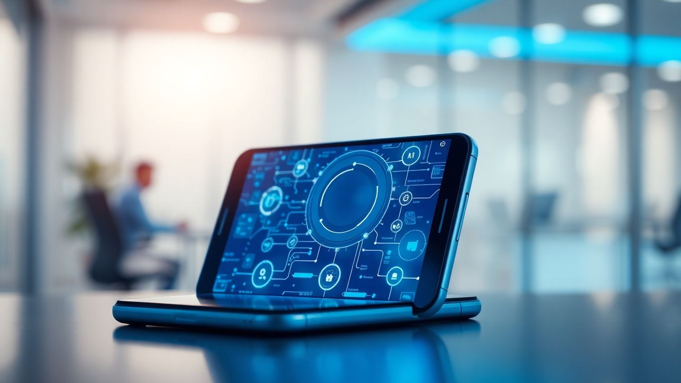 AI answering machine interface on a smartphone.