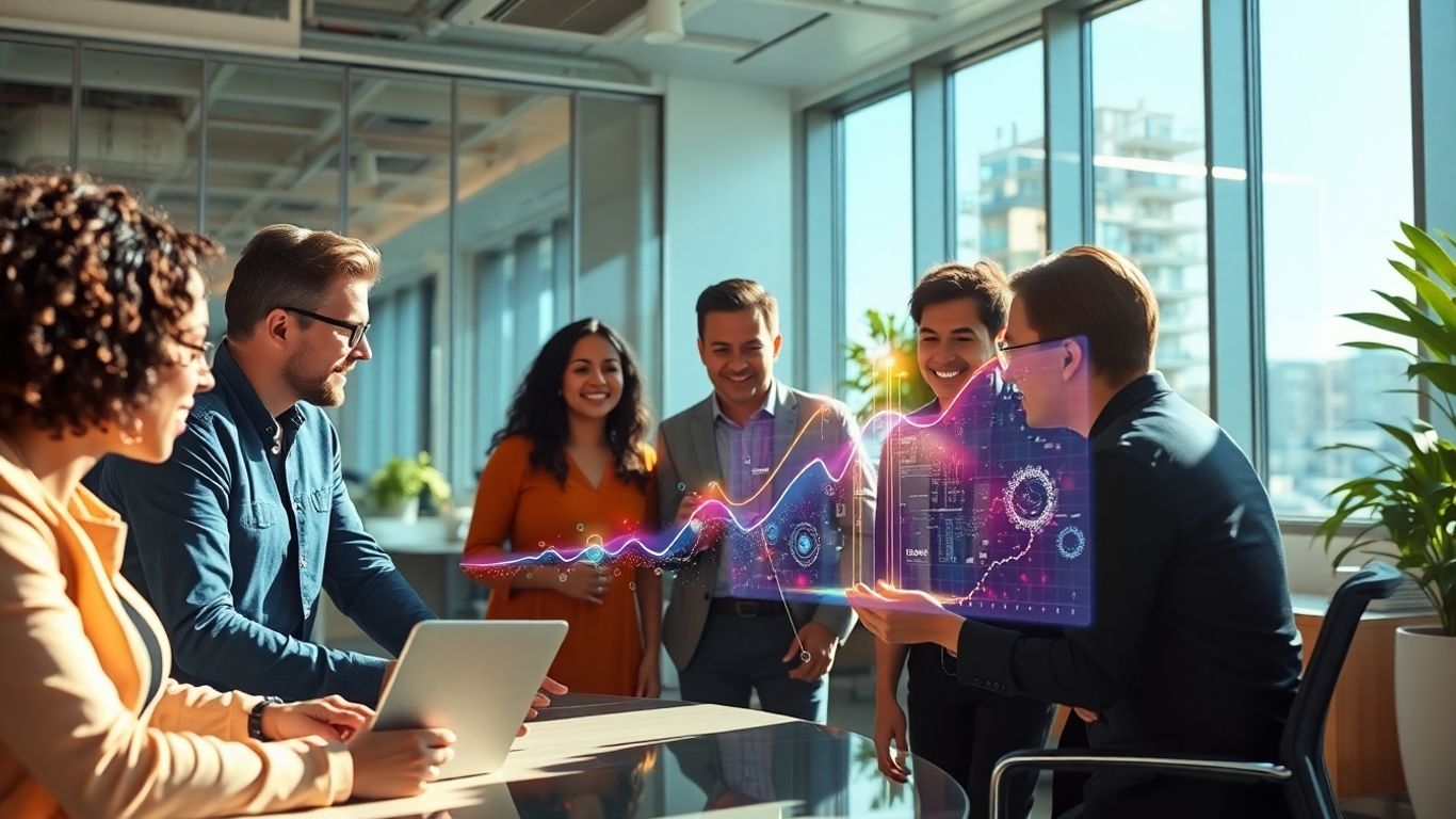 AI-powered sales growth visualization