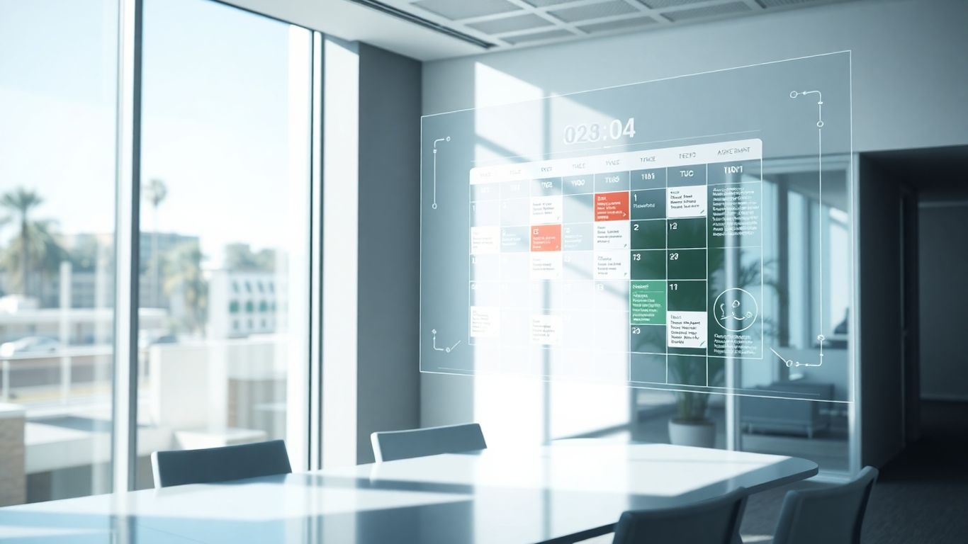 AI appointment setter interface scheduling business meetings.