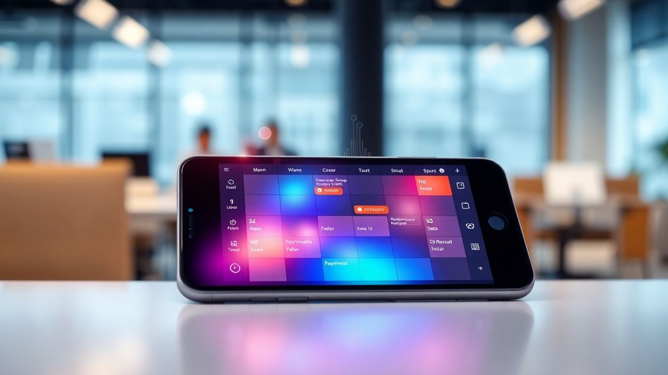 AI appointment setting on a smartphone calendar.
