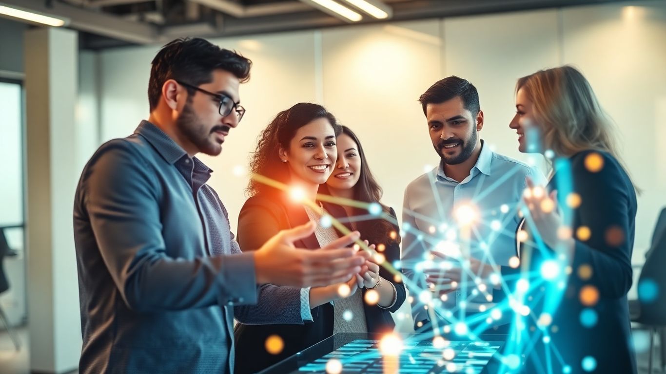 Sales team using AI for enhanced sales potential.