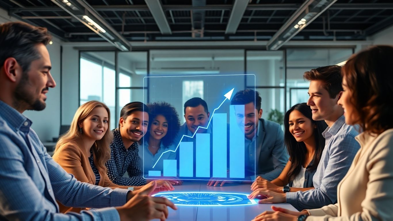 Team using AI for sales growth