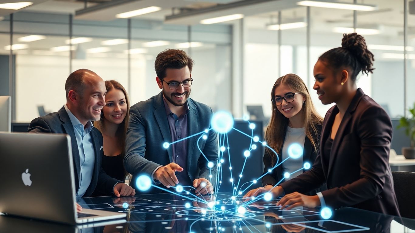 Sales team using AI for enhanced performance.