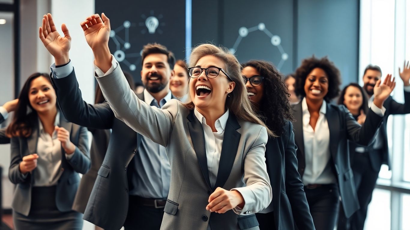 Professionals in AI sales, future opportunities, innovation, growth.