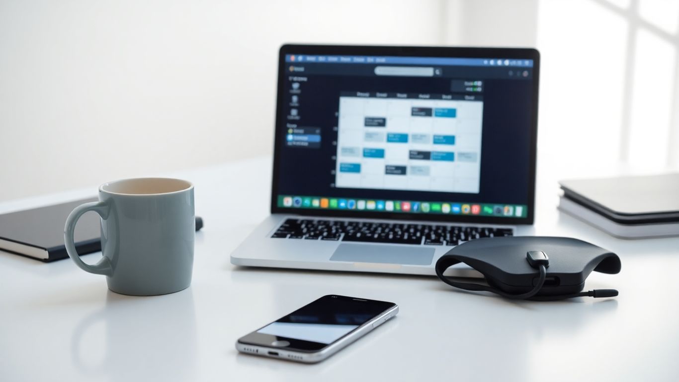 AI appointment setter tool interface on a laptop.