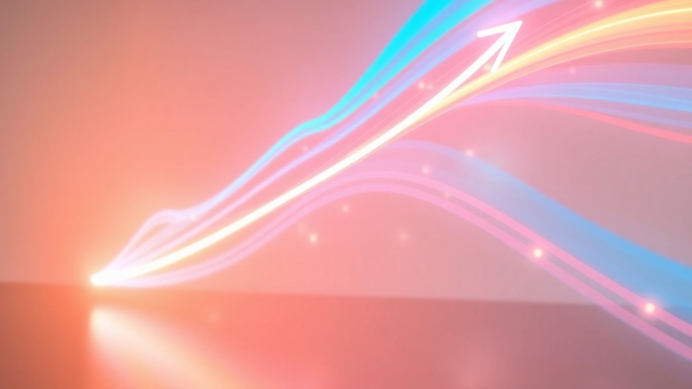 AI sales growth visualization with upward trending curve.