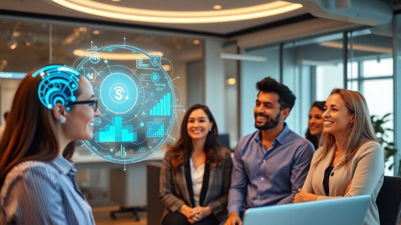 AI sales assistant helping a team with data visualization.