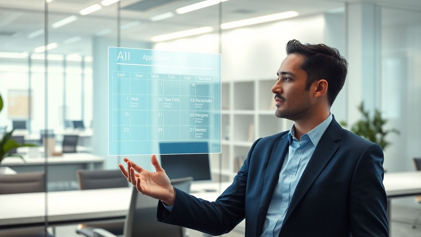 AI appointment setter caller interface with calendar.