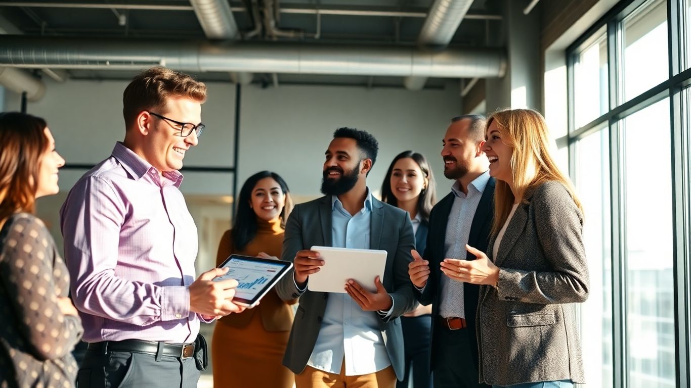 Sales team using AI for enhanced sales performance.