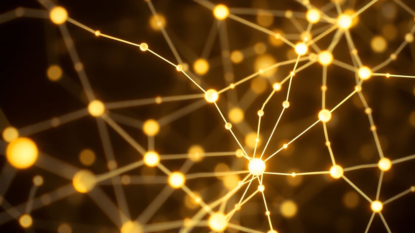 AI neural network with glowing connections