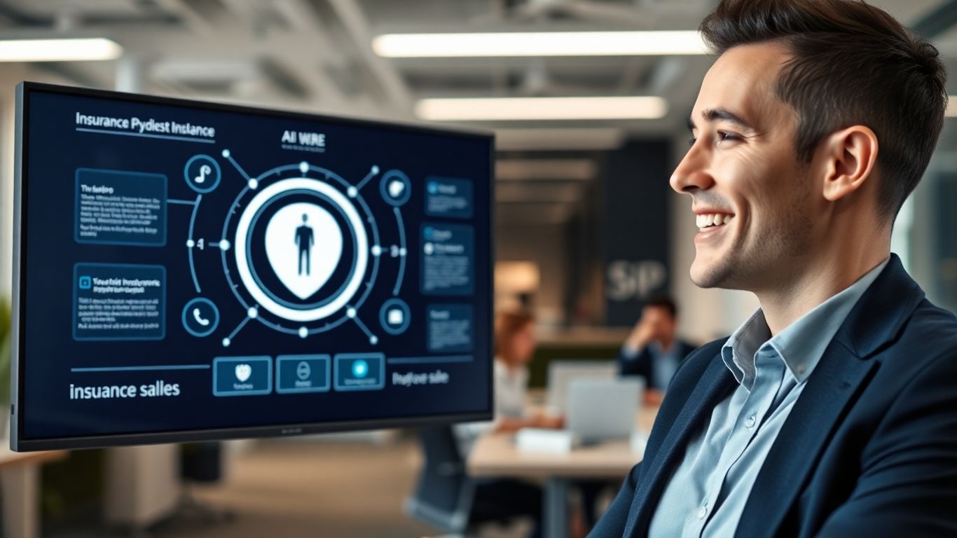 Insurance agent using AI for sales appointments.