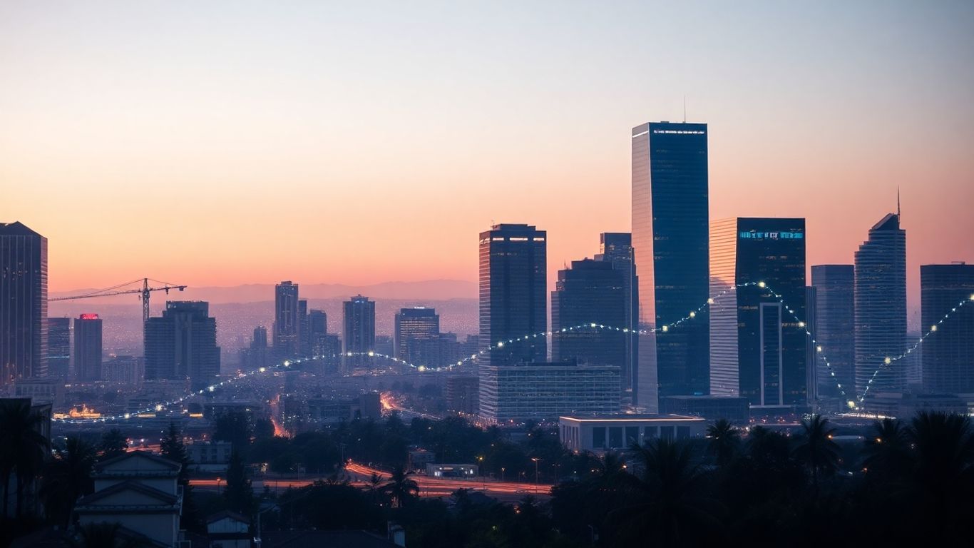 AI appointment setters in Los Angeles cityscape.