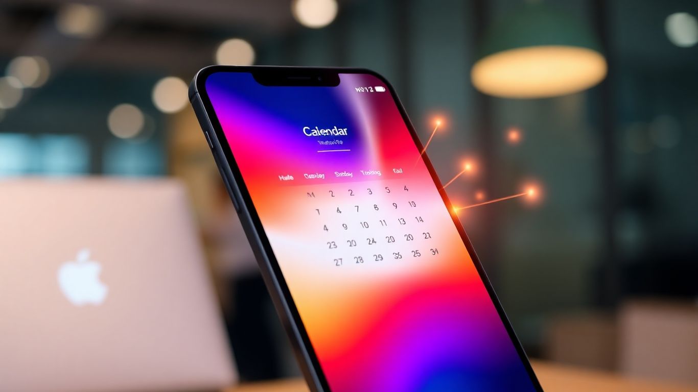 AI voice appointment setter on a smartphone calendar.