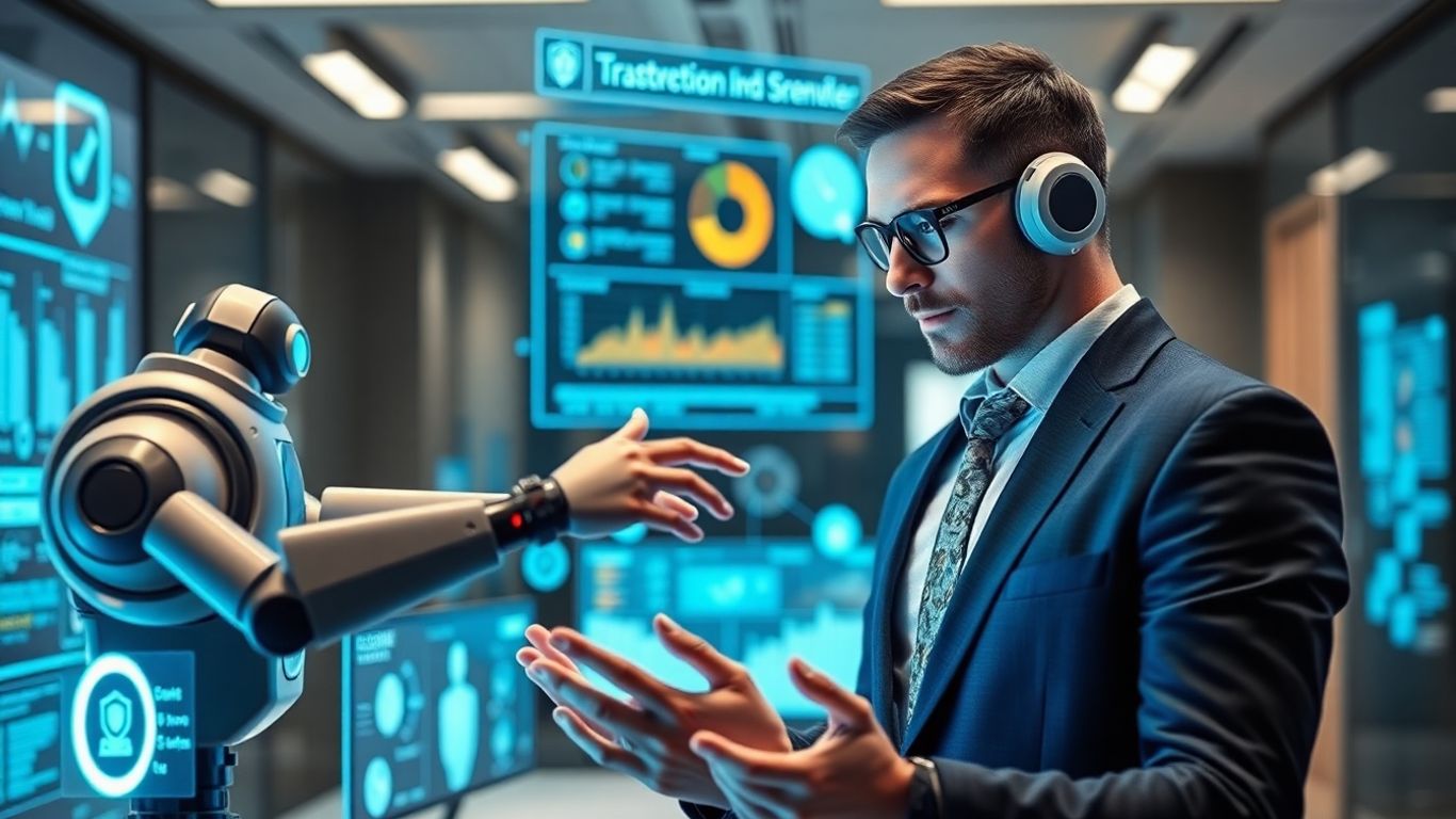 AI sales outreach automation with futuristic interfaces.