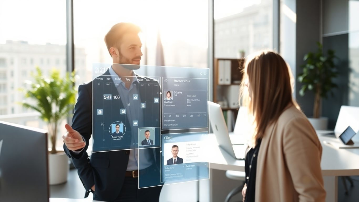 Realtor using AI appointment setter interface.