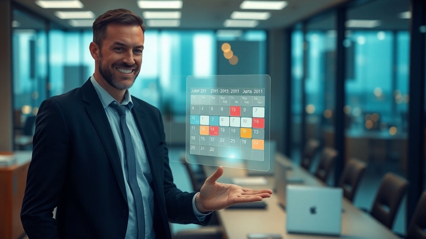 AI appointment setter interface with calendar.