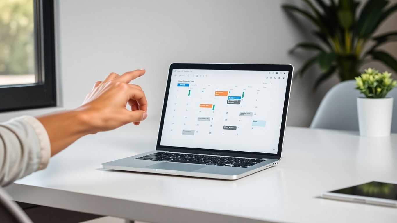 AI appointment setter tool on a laptop screen.
