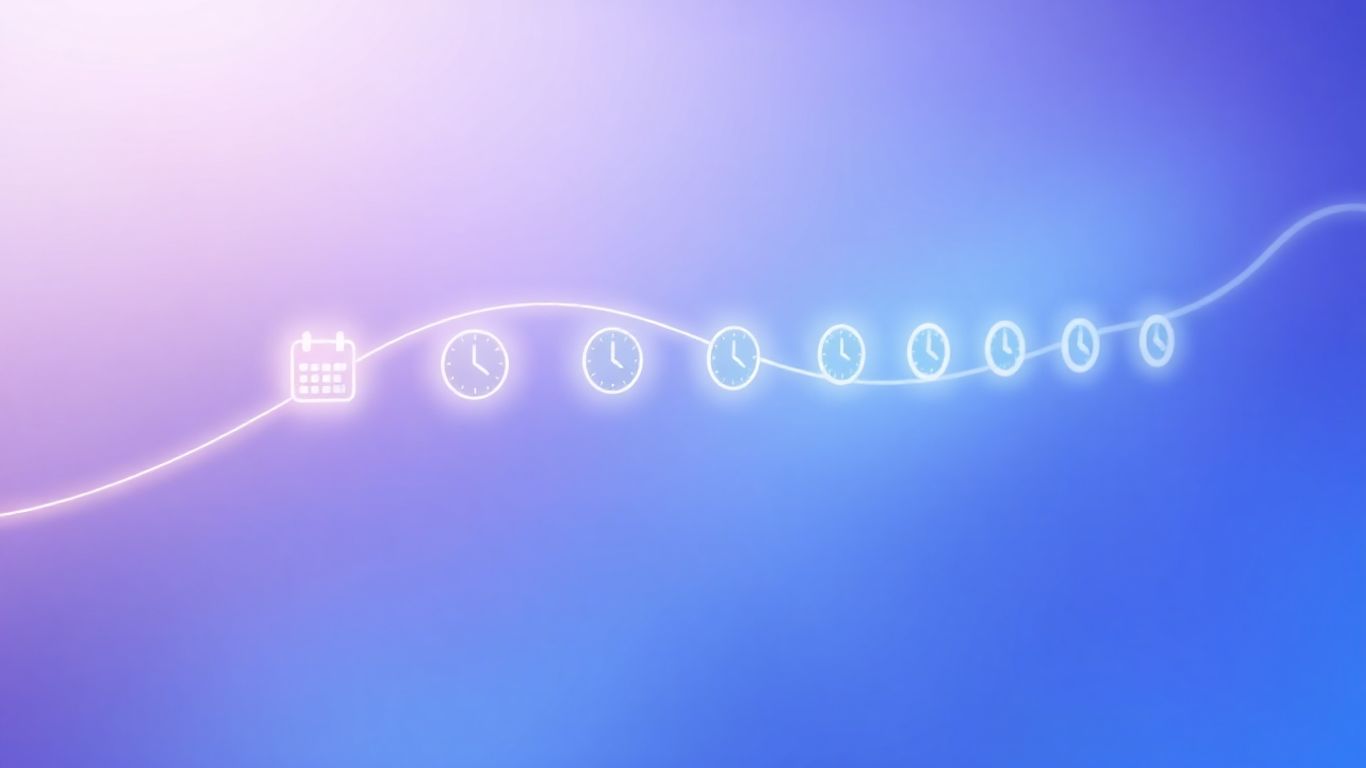 AI appointment setter interface with timeline and calendar icons.