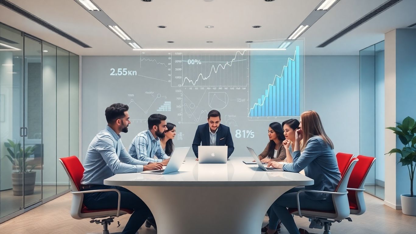 AI sales assistant helping business team with insights.