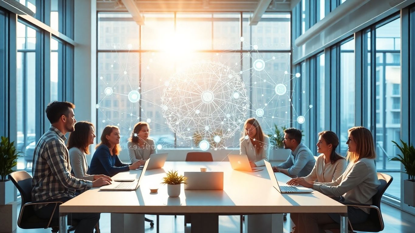 AI sales assistant interface assisting business team.