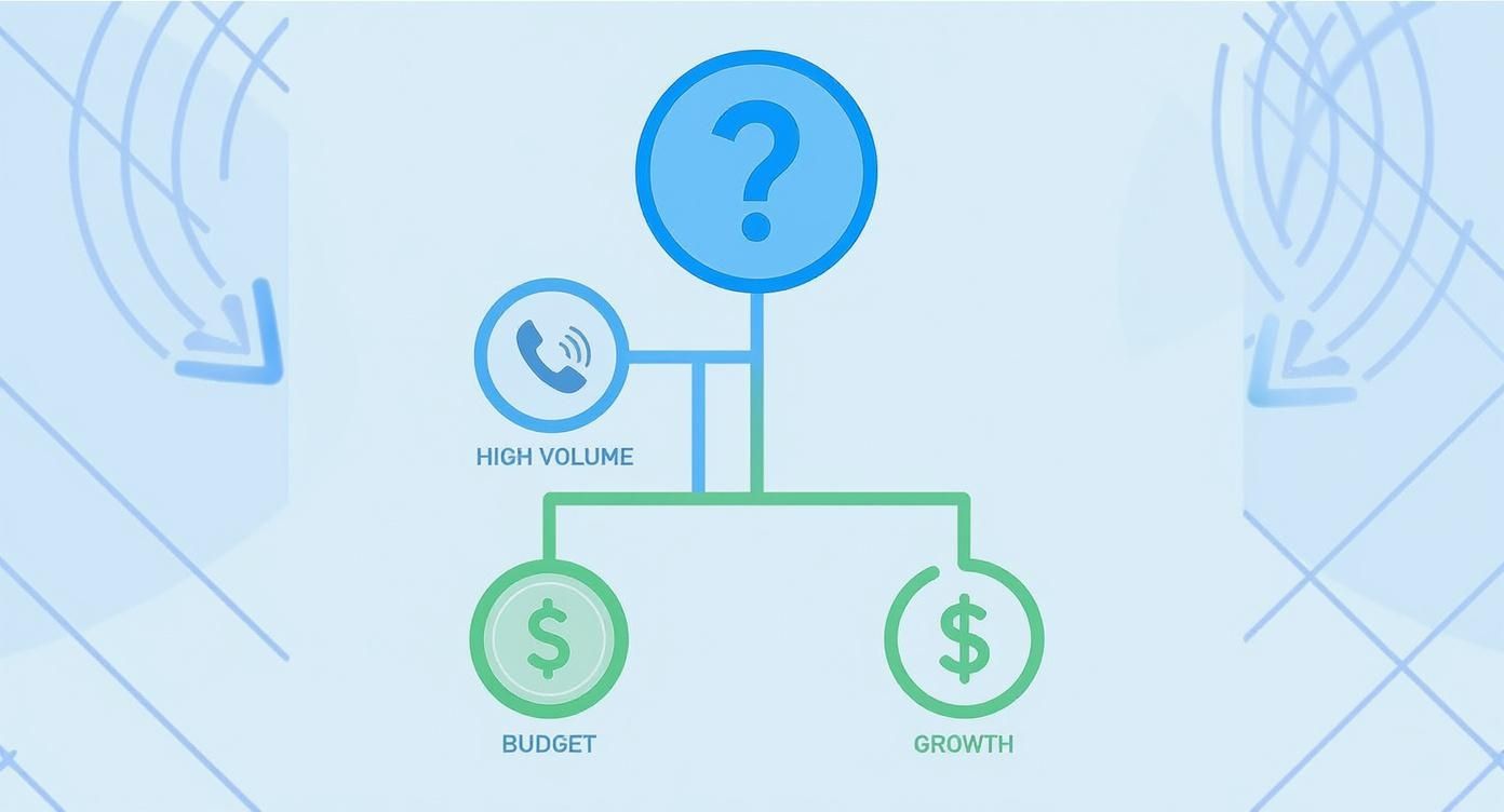 Infographic about business phone systems comparison
