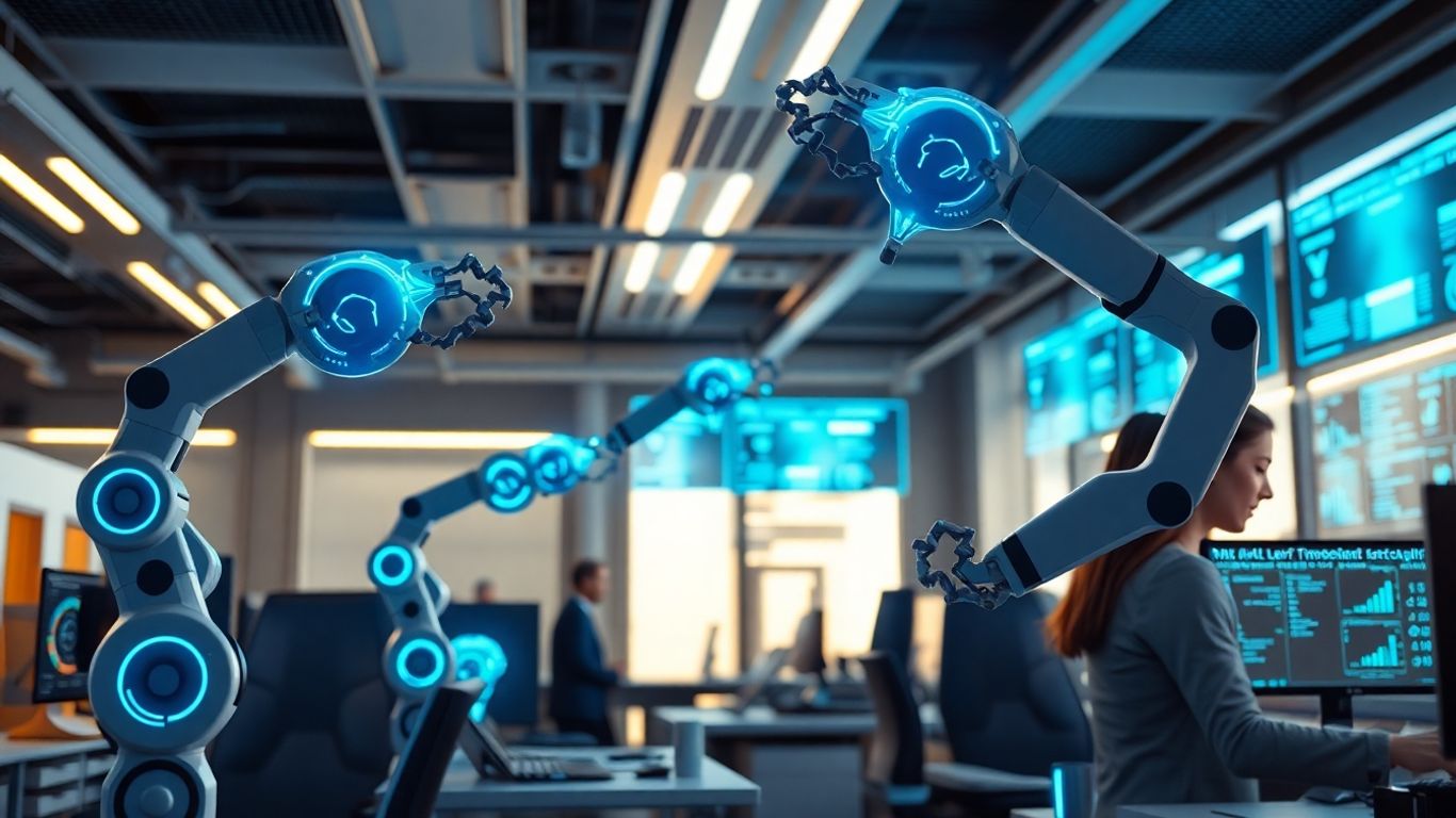 AI assisting customer service agents in a call center.