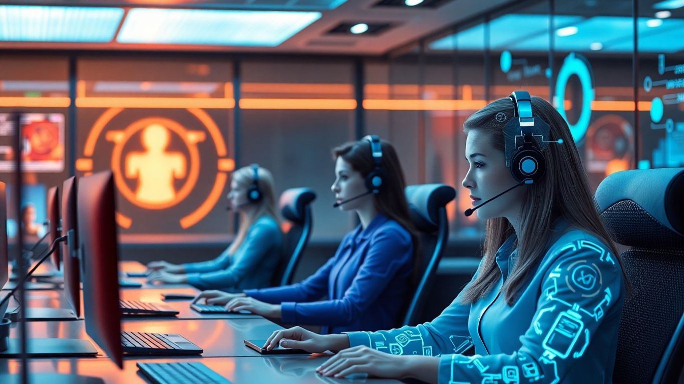 AI customer service automation in a call center