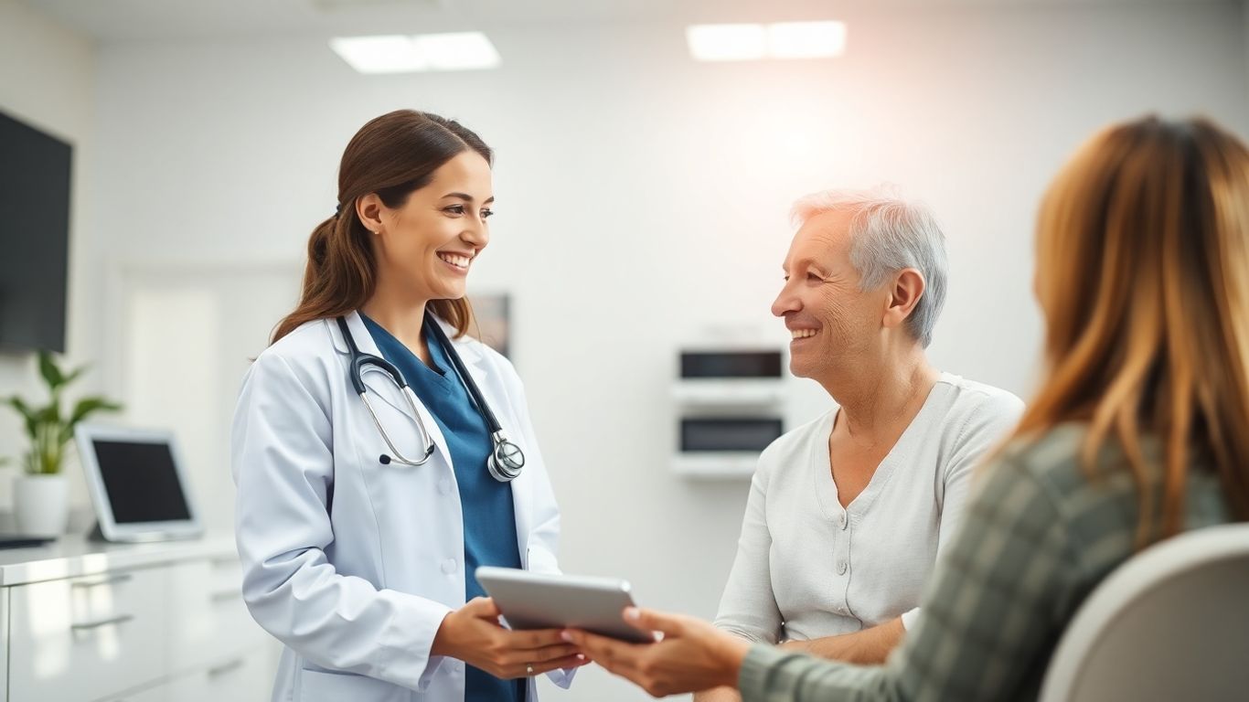 Healthcare professionals using advanced technology