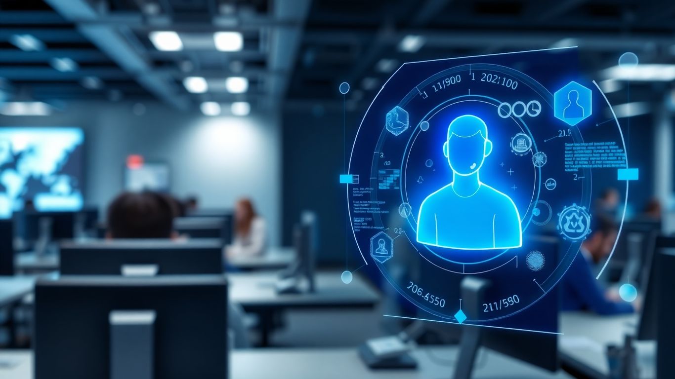 AI voice bot interface in a call center