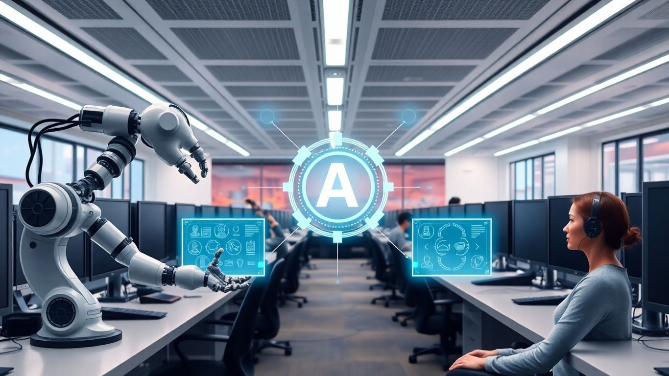 AI call center automation in action.