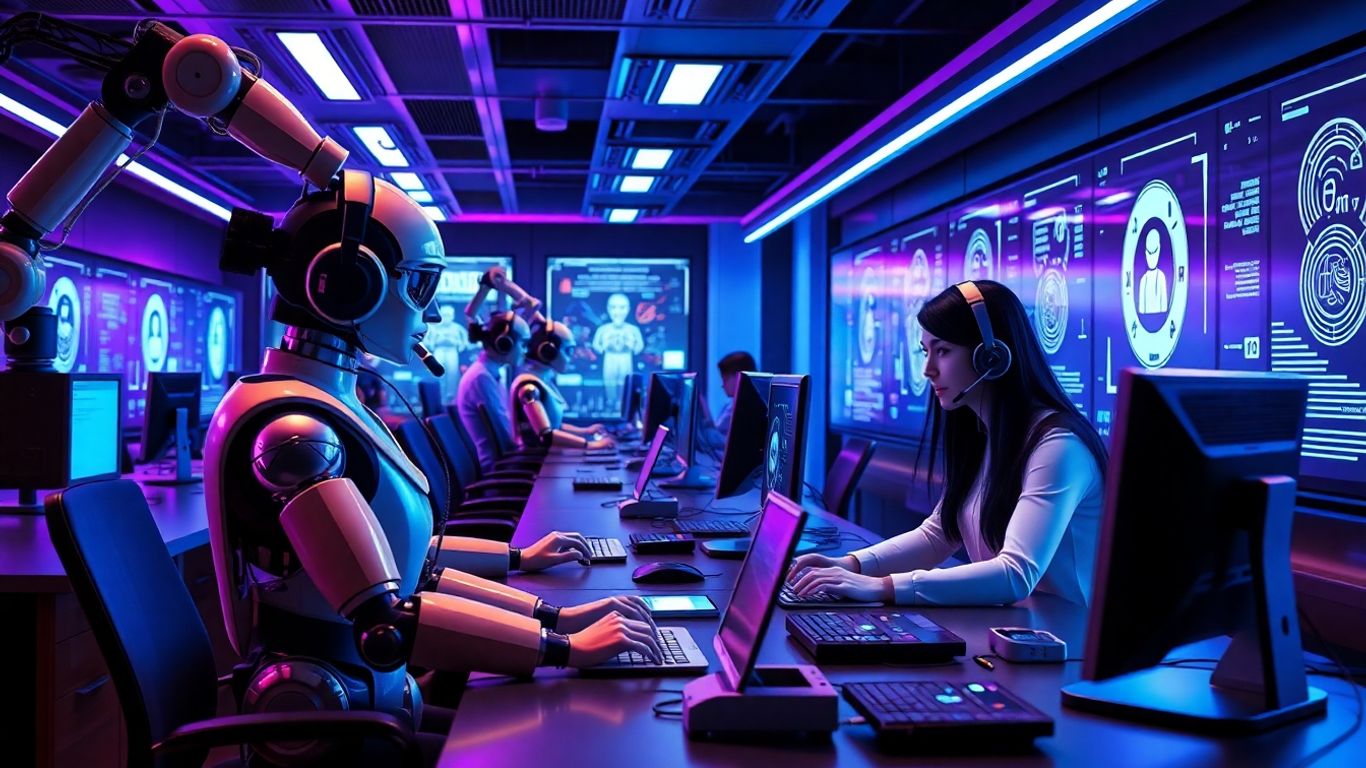 AI automation in a modern call center