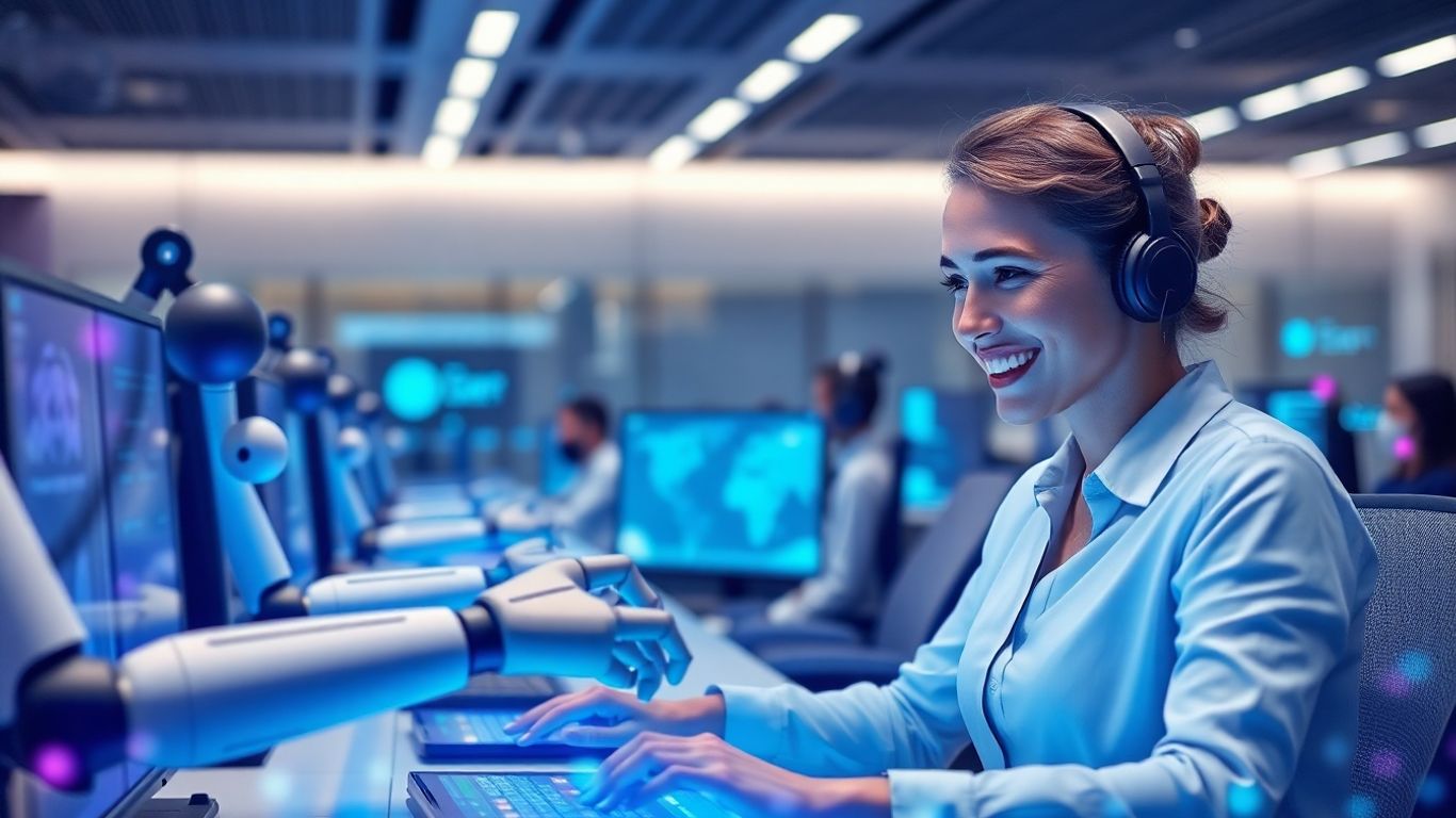 AI enhancing call center efficiency and scalability.