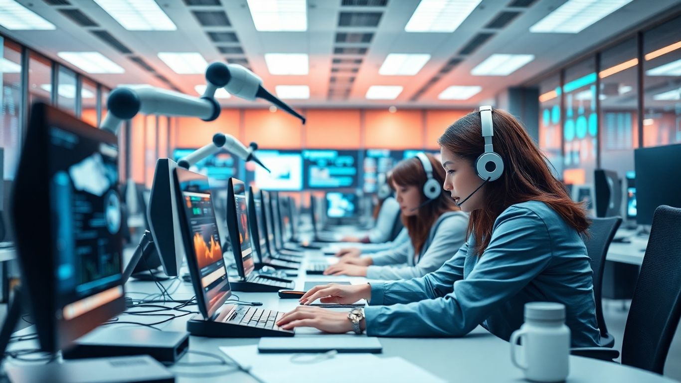 AI automation in a BPO call center