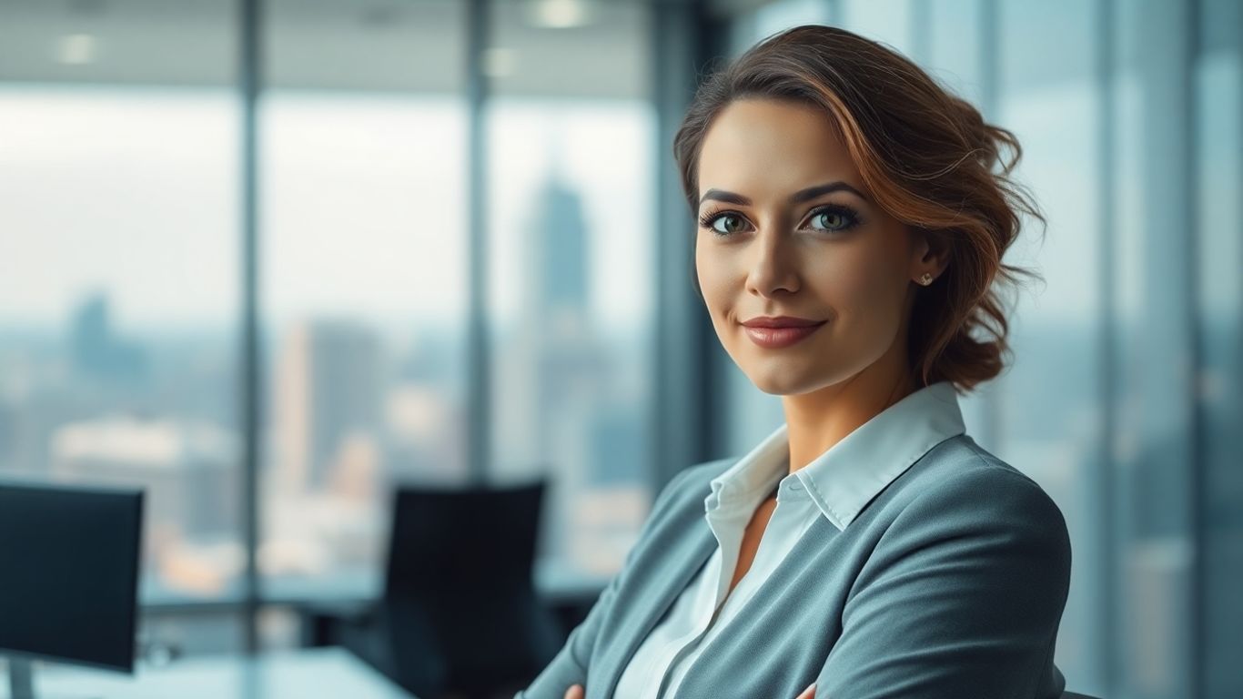 Virtual assistant working in a modern office.