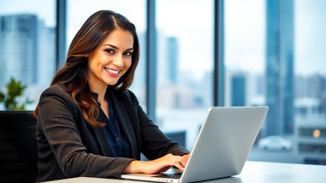 Prialto virtual assistant working in an office