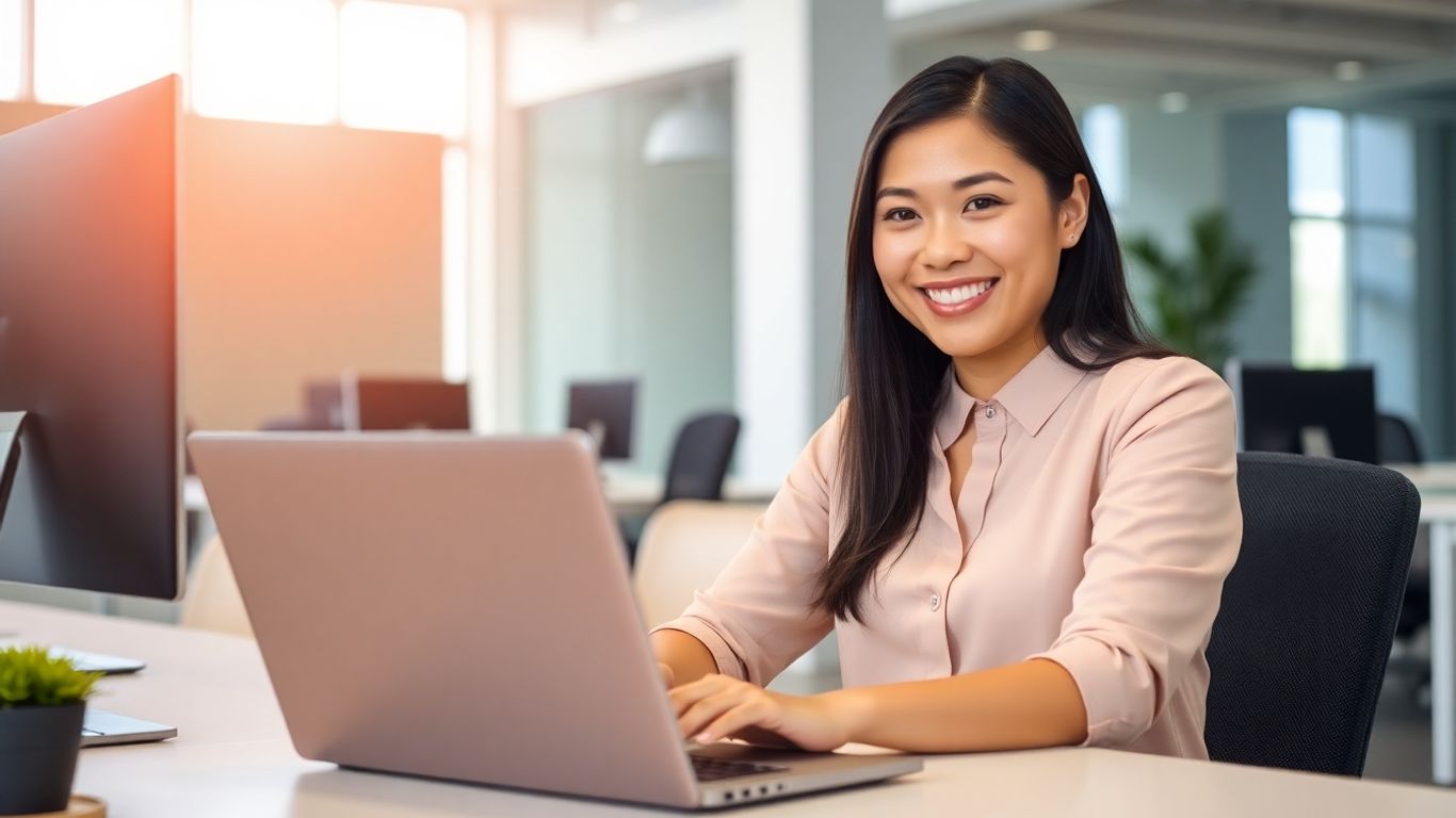 Filipino virtual assistant working efficiently